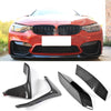 BMW F80 M3 F82 M4 Carbon Look Front Bumper Upper Vent Cover & Lower Splitters