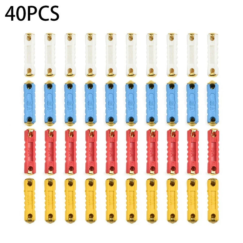 Automotive Cars US Fuses 40pcs 5A 8A 16A 25A Copper