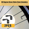 Motorcycle Car Wheels Black 2 x Pcs 90 Degree Tire Valve Stems