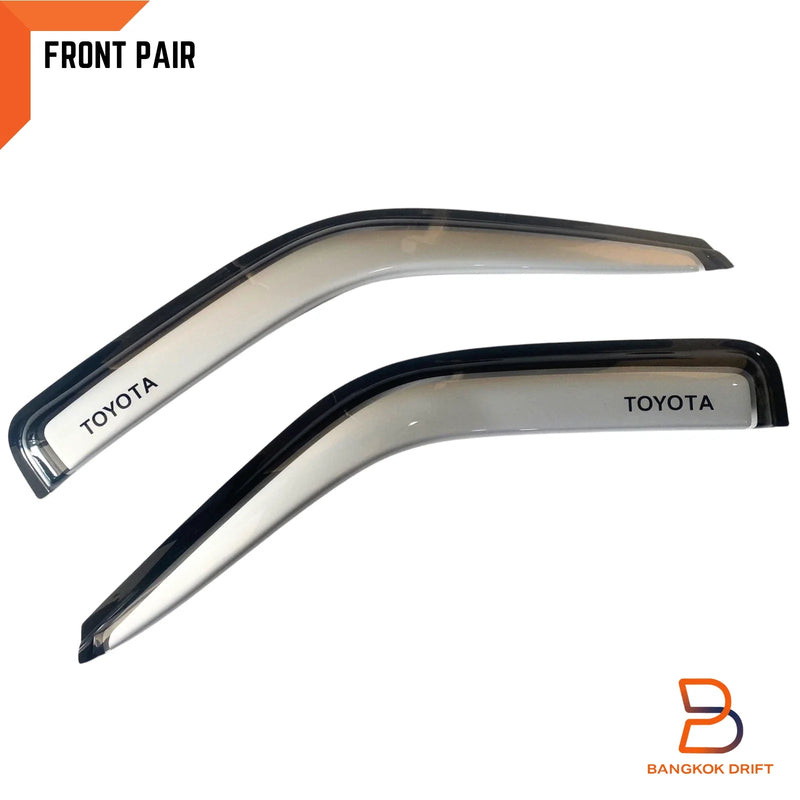 Toyota Hilux Ute Silver Weather Shield Window Visor Rain Guard (88-96)