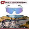 Motorcycle Riding Goggles Blue Lens Clear Blue Gray Frame PC UV400