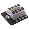 Car 8 Way LED Fuse Box Block Holder Universal Waterproof (No Year Specified)