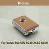 Volvo S60 XC60 XC90 Bronze Leather Key Remote Case Fob Shell Cover
