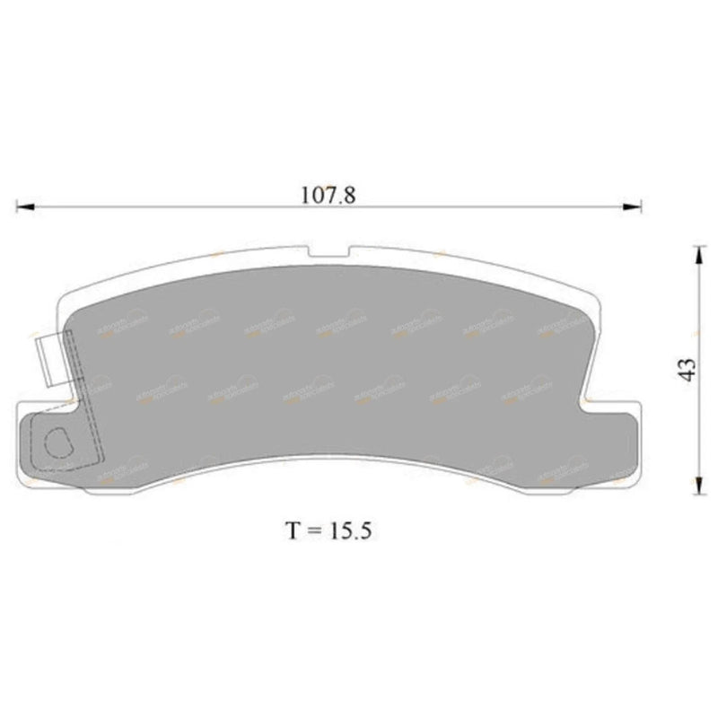 Toyota Corolla Sprinter Rear Disc Brake Pad Set (1983–1987)