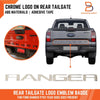Ford Ranger Chrome Rear Tailgate 3D Badge Emblem Logo (2023-2025)