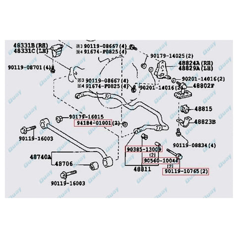 Toyota Landcruiser HDJ79 HZJ79 2 x Front Sway Bar End Bush Kits (1999-2007)