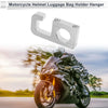 Square Aluminum Alloy Motorcycle Hanging Hook 1 Set Silver Tone 74mm Length