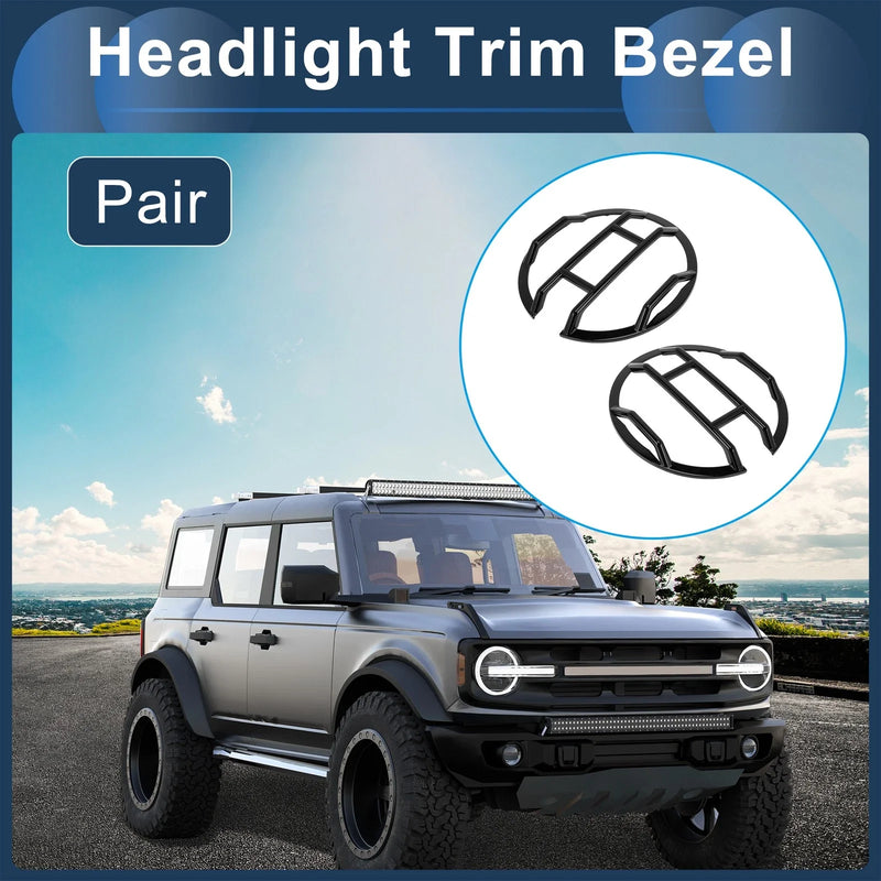 Ford Front Left & Right Headlight Trim Bezels