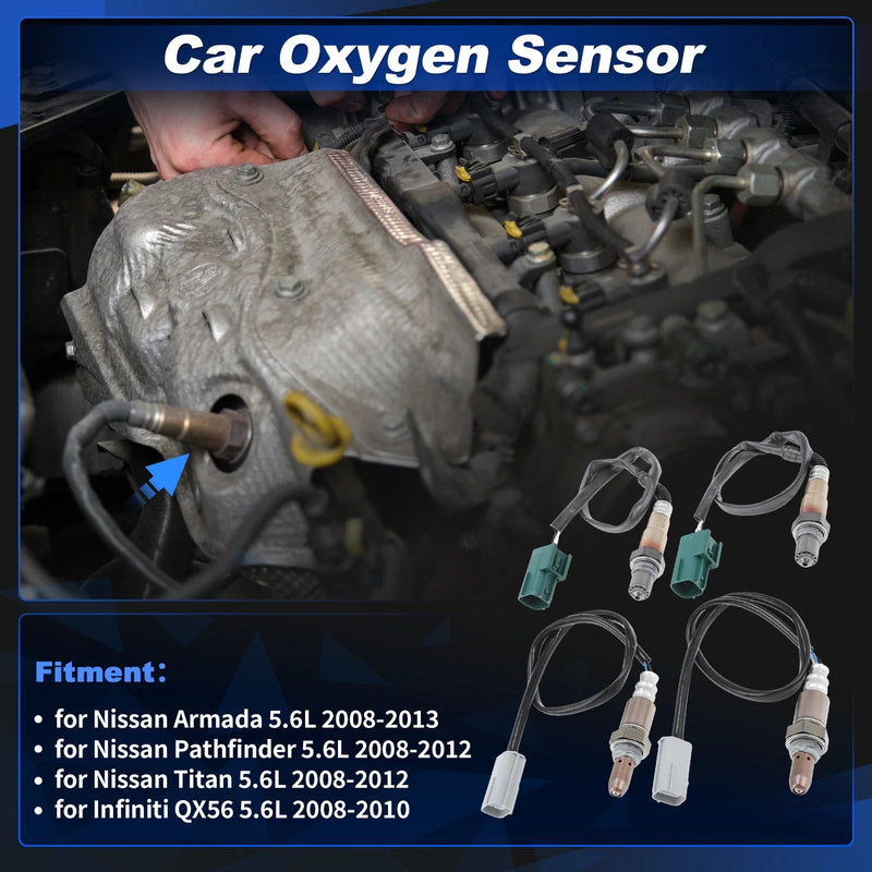 Nissan Pathfinder Titan 5.6L Oxygen Sensors 4 x (2008-2012)