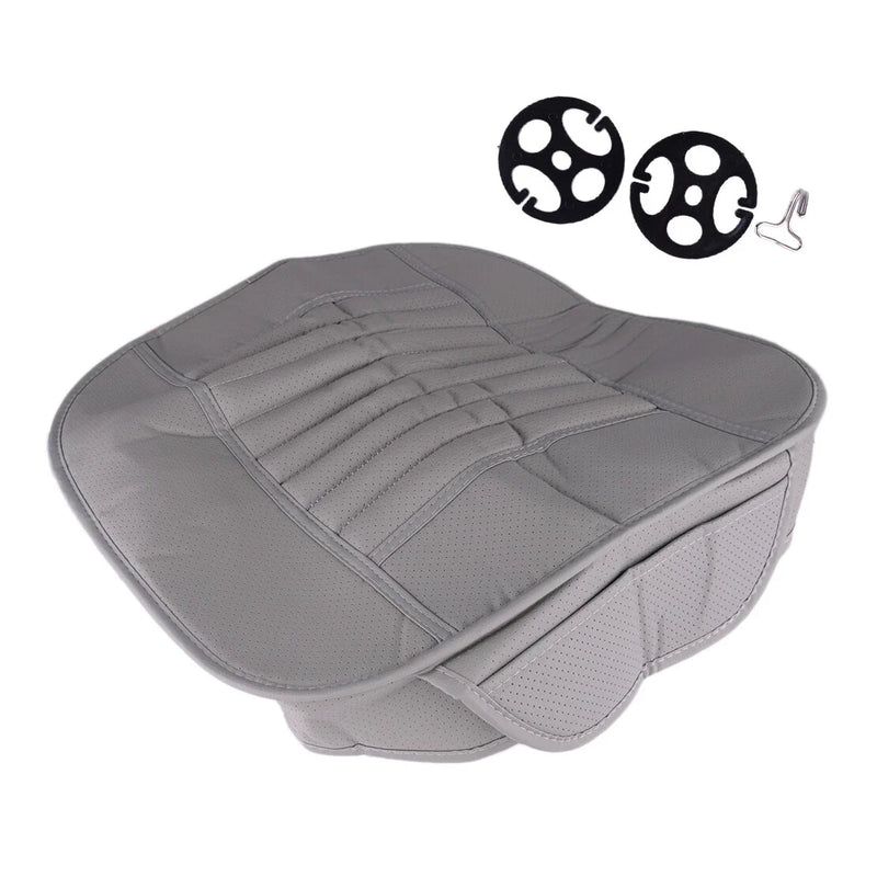 Auto Car PU-Leather Grey Front Seat Cover Full Surround Cushion Mat Pad