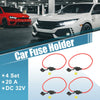 Car 4 x 12 Gauge Mini Blade Style Inline Fuse Holders with 20A Fuses