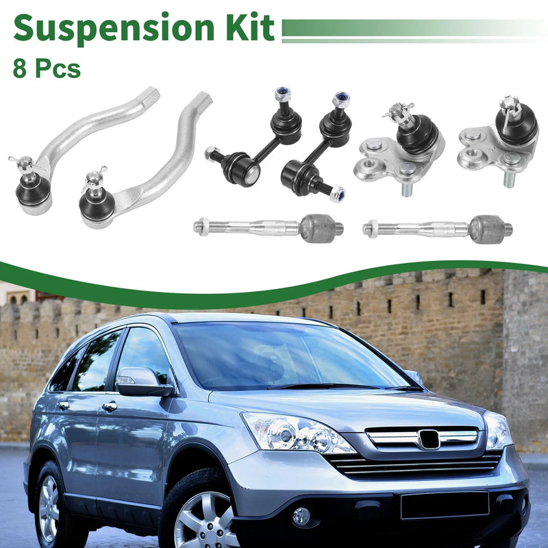 Honda Civic  - Tie Rod Ends, Sway Bar Links, Ball Joints 8pcs Front Suspension Kit