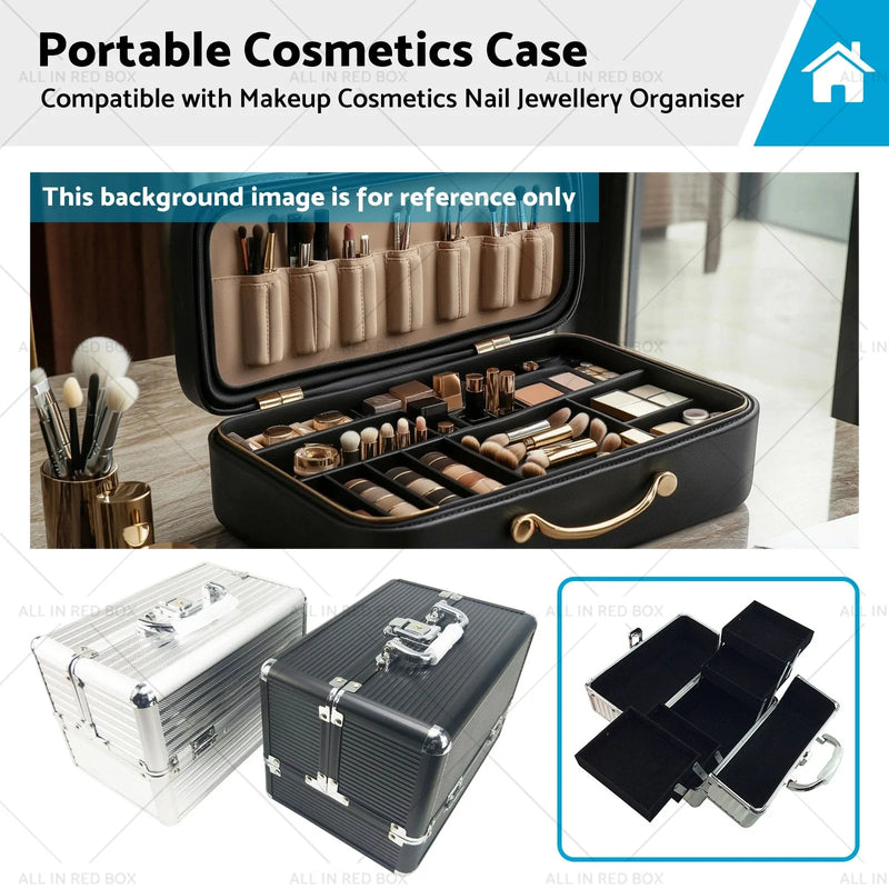 Makeup, Nail & Jewelry Storage Portable Cosmetics Case