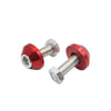 Motorcycle 10pcs Red 6mm Thread License Plate Frame Screws Bolts Caps