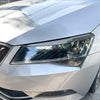Skoda Superb 2 x Carbon Look Front Headlight Eyelid Covers (2016-2019)