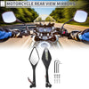 Motorcycle M8/M10 Rear View Mirrors Handlebar Mirror Black Aluminum Alloy