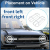 Ford Bronco (2 x) - White Headlight Trim Bezels