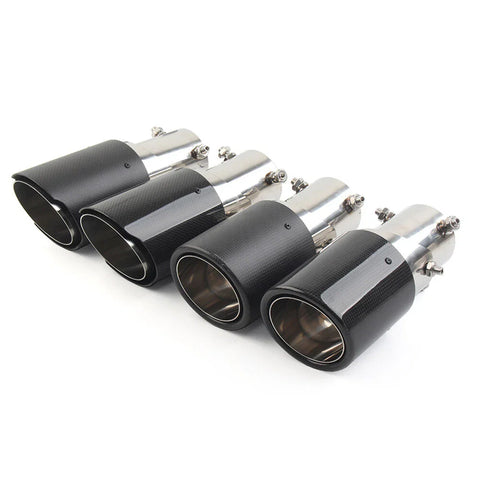 Car - Stainless Steel Carbon Fiber Exhaust System Pipe Muffler Tip
