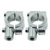 25MM M10 Motorcycle Silver Handlebar Mirror Mount Holder Clamp