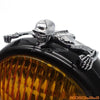 Harley Road King 7'' Chrome Headlight Visor Skull Ornament