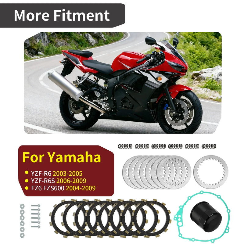 Yamaha FZ6 / FZS600 Complete Clutch Kit Springs W/Gasket (2004–2009)
