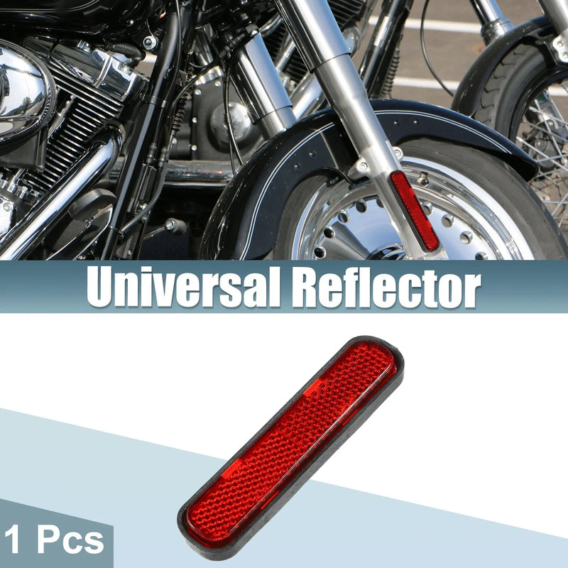 Motorcycle Bicycle Reflector Spoke Safety Reflective with Screw Red