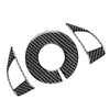 Fiat 500 Carbon Fiber Steering Wheel Button Frame Cover (2012-2015)