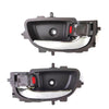 Interior Door Handle Gray+CH Pair L+R Fits Toyota Vios Yaris 4D SED 2007-12 D06