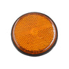 Motorcycle Scooter Amber Reflective Film 4x 6mm Thread Dia Round Type