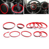 BMW MINI Cooper F55 F56 11pcs Red Dashboard Ring Covers (2014-2023)