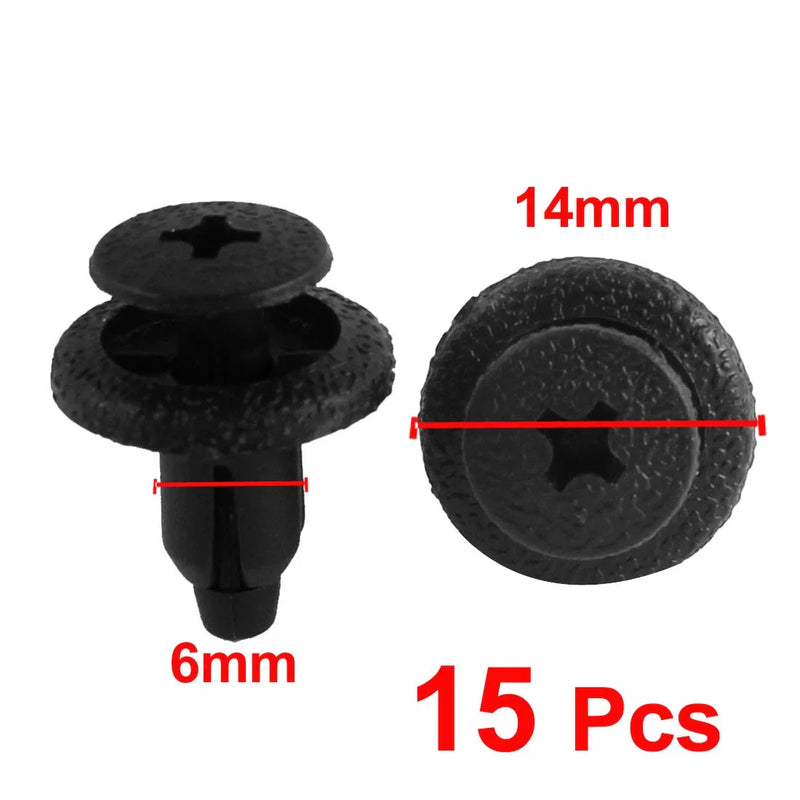 Toyota 6mm Push Type Plastic Rivet Trim Panel Fastener Clips 15 Pcs