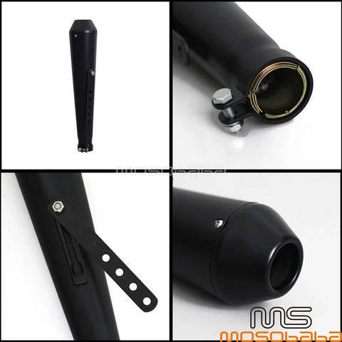 Cafe Racer 18" Reverse Cone Shorty Exhaust Muffler Pipes