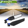 M8/M10 1 Set Motorcycle Rear View Mirror Polygonal Shape Blue Aluminum Alloy