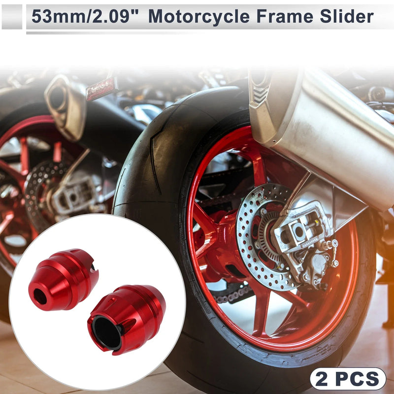 16mm Aluminum Alloy Motorcycle Slider Frame 2 x Red