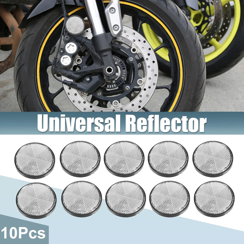 Motorcycle 10 pcs Reflector Motorcycle Round Safety Spoke Reflective Self Adhesive