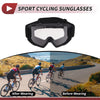 1Pc Motorcycle Riding Goggles Clear Lens Black Frame PC TPU Cycling Sunglasses