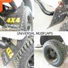 Isuzu 4WD 4x4 Off-Road Mud Flaps Splash Guards  Black Rubber
