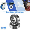 2 x 17x40x12mm Double Rubber Sealed Auto Deep Groove Ball Bearings