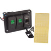 Car Boat RV Truck LED Gang Toggle Rocker Switch Panel with Dual USB