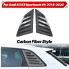 Audi A3 S3 Sportback Carbon Style Window Louver Shutter Covers (2014–2020)