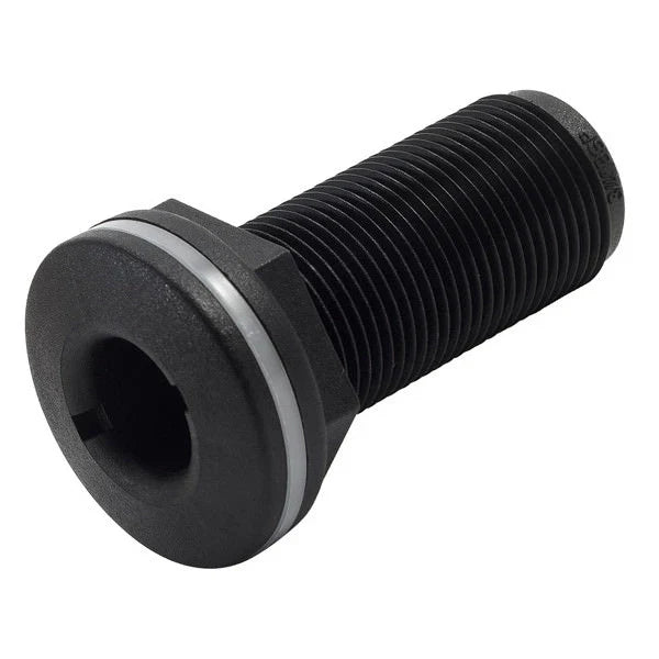 Trudesign Skin Fitting Domed 1" BSP Black Nylon Thru-Hull Connection