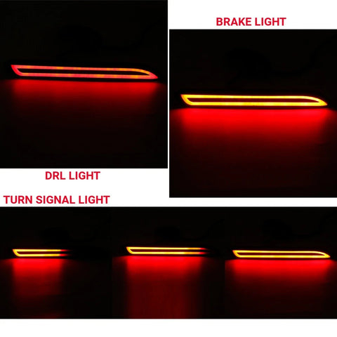 Toyota Camry Smoked LED Rear Bumper Reflector Brake Stop Light