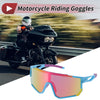 Motorcycle Goggles Motorcycle Riding Multicolor Lens Blue Red Spots Frame PC