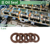 Make Model Oil Seal 32x47x8mm FKM Rubber High Pressure Brown 5 Pcs