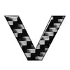 Vehicle Carbon Black Car Badge Emblem Alphabet Letter Decals Stickers