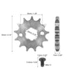 Make Model 428 Chain / 13T 20mm / Front Engine Sprocket Titanium Tone
