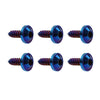 Fastening Blue 6pcs M5x15mm Titanium Torx Head Self Tapping Screws