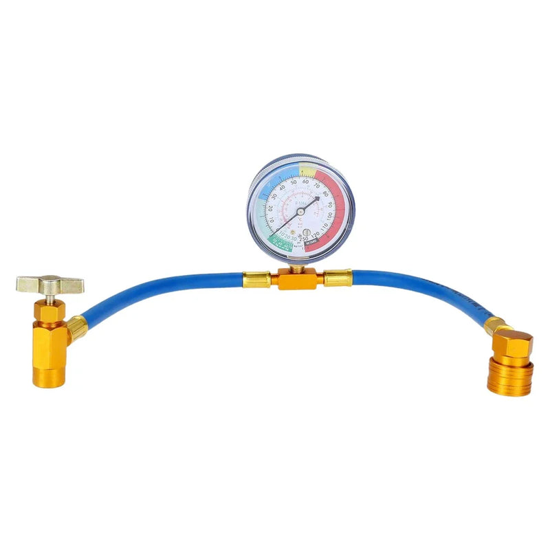 HVAC System R134a AC Recharge Hose with Gauge