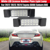 Toyota GR86 Subaru BRZ Waterproof White LED License Plate Light