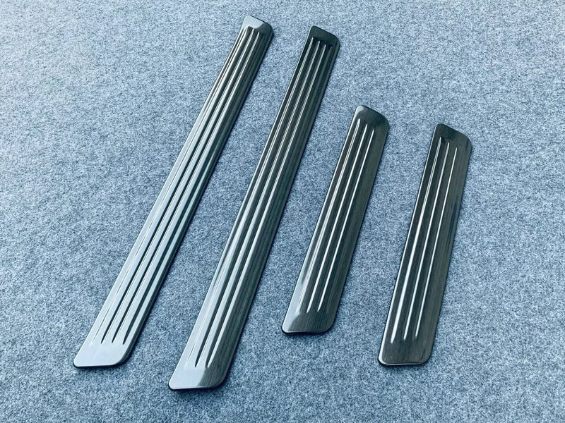 Toyota Prius Black Steel Outer Door Sill Scuff Plate Cover (2023-2024)